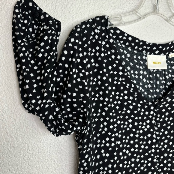 Anthropologie Maeve Lila Ruffle Tiered Flowy Button Down Tunic Shirt Medium - Picture 13 of 13